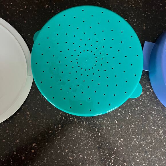 Tupperware 3 Piece Micro-Steamer Microwave Steamer Rice Veggie Cooker 3221-A - Picture 9 of 10